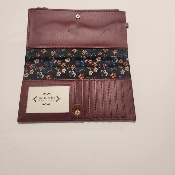 Nanette Lepore Burgundy Wristlet - Picture 3 of 6